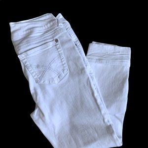 Wallflower cropped white jeans with cuff size 5